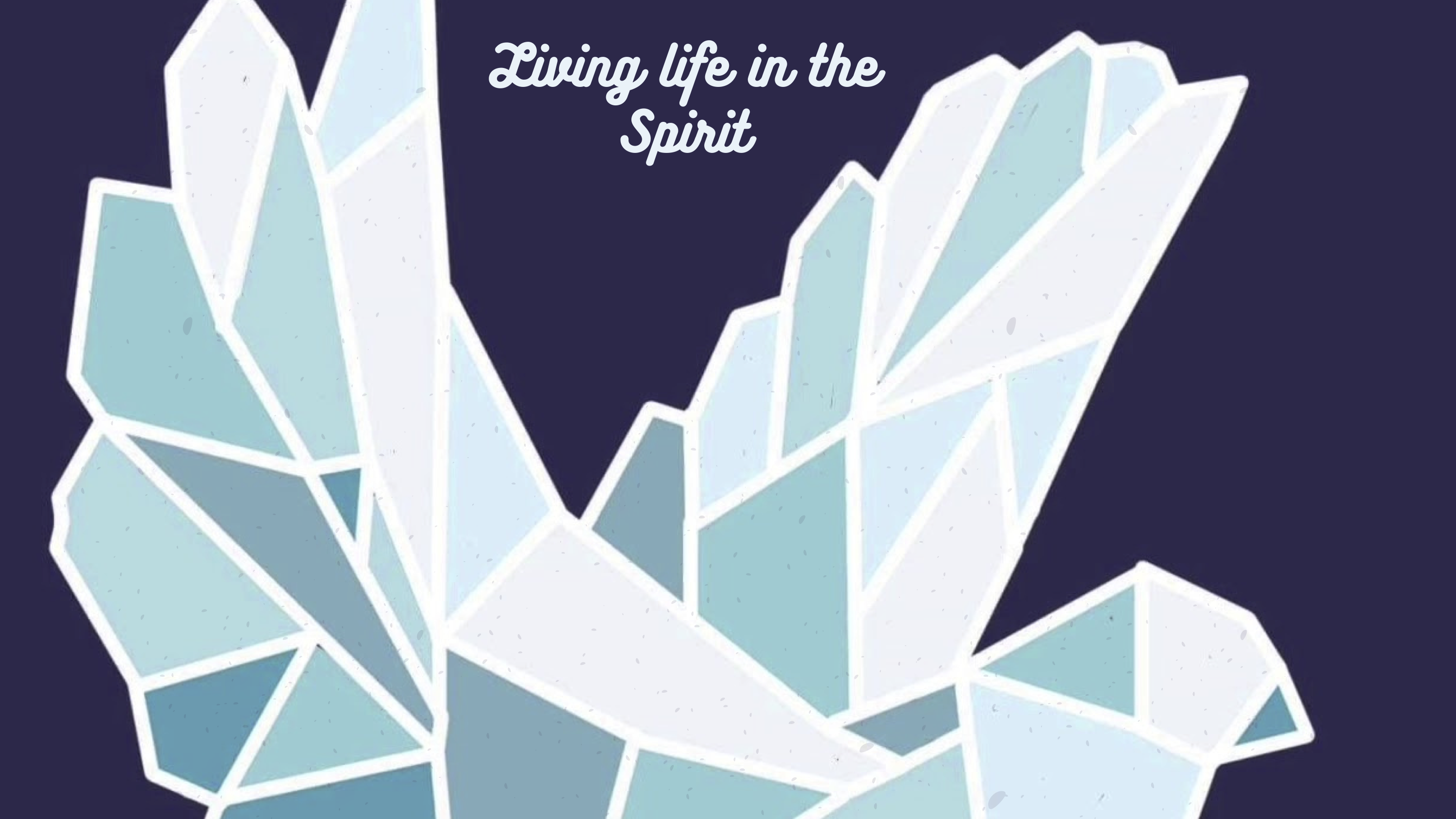 Geometric image of a dove with the words Living Life in the Spirit above it.